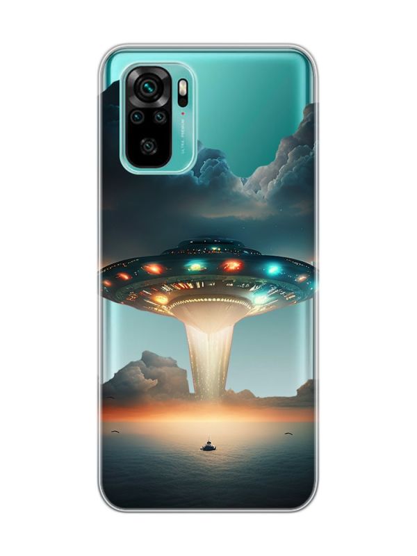 Прозорий чохол на Xiaomi Redmi Note 10 / Note 10s  Тарілка UFO (принт 241)