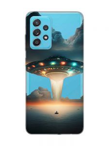 Прозорий чохол на Samsung Galaxy A52 Тарілка UFO (принт 241)