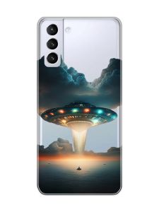 Прозорий чохол для Samsung Galaxy S21 (G991) Тарілка UFO (принт 241)