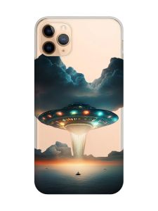 Прозорий чохол на iPhone 11 Pro Max (6,5) Тарілка UFO (принт 241)