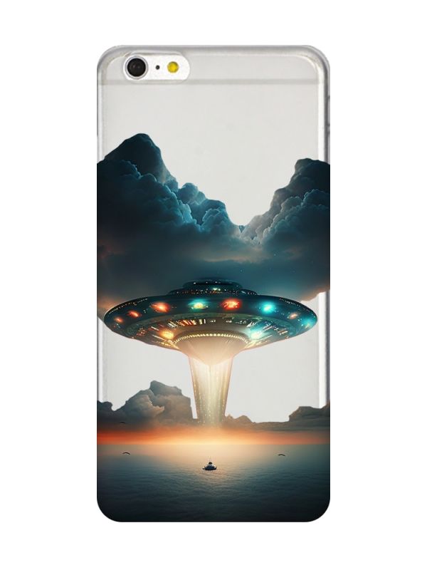 Прозорий чохол на iPhone 6+/6 Plus Тарілка UFO (принт 241)