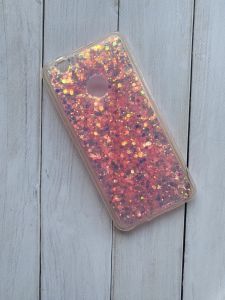 Силіконовий чохол з блискітками для Huawei Nova Рожевий