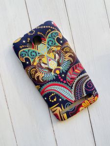 Силіконовий матовий чохол із малюнком для Huawei Y3-II Зелена квітка на фіолетовому