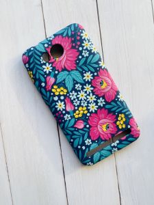 Силіконовий матовий чохол із малюнком для Huawei Y3-II Рожеві квіти і зелені листки