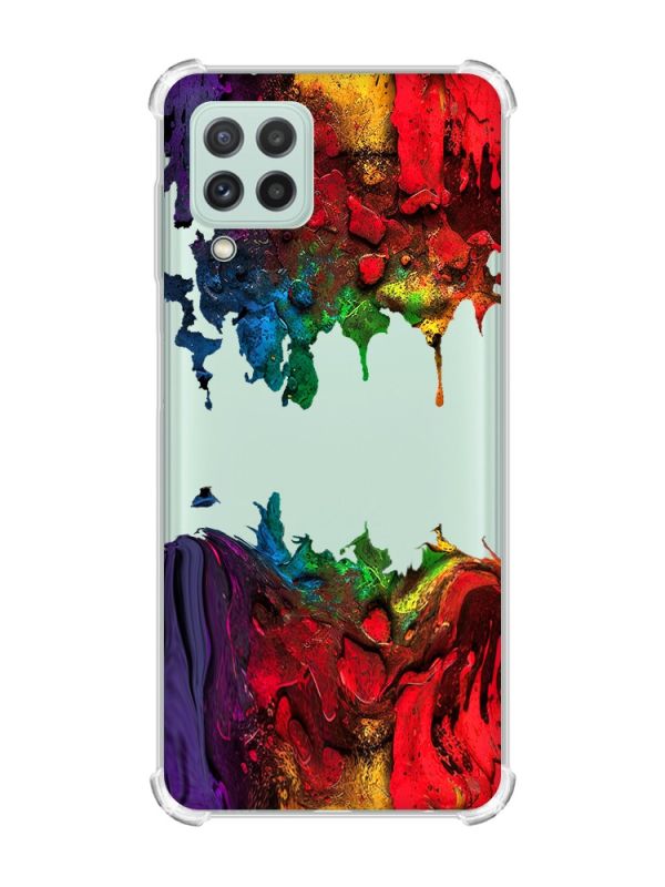 Чохол з потовщеними кутами на Samsung Galaxy A22 4G/M32/M22 Фарби (принт 249)
