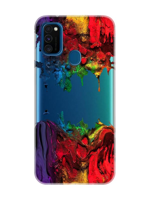 Прозорий чохол на Samsung Galaxy M30s/М21  Фарби (принт 249)
