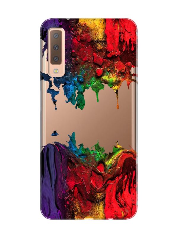 Прозорий чохол на Samsung Galaxy A7(2018) A750 Фарби (принт 249)