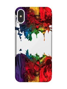 Прозорий чохол на iPhone X / XS Фарби (принт 249)