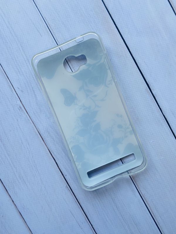 Силіконовий чохол з камінням для Huawei Y3-II Сині квіти