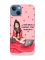 Матовий рожевий чохол на Apple iPhone 13 Дівчина з вином (принт 219)
