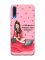 Матовий рожевий чохол на Samsung Galaxy A50 (2019) A505 Дівчина з вином (принт 219)