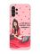 Матовий рожевий чохол на Samsung A13 4G Дівчина з вином (принт 219)