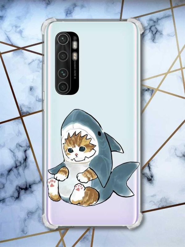 Чохол з потовщеними кутами на Xiaomi Mi Note 10 Lite Кошеня (принт 120)