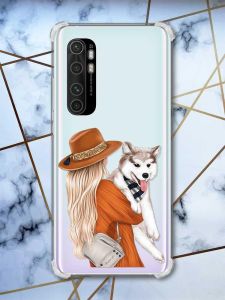 Чохол з потовщеними кутами на Xiaomi Mi Note 10 Lite Дівчина з песиком (принт 115)