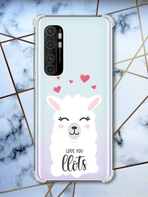 Чохол з потовщеними кутами на Xiaomi Mi Note 10 Lite Лама (принт 94)