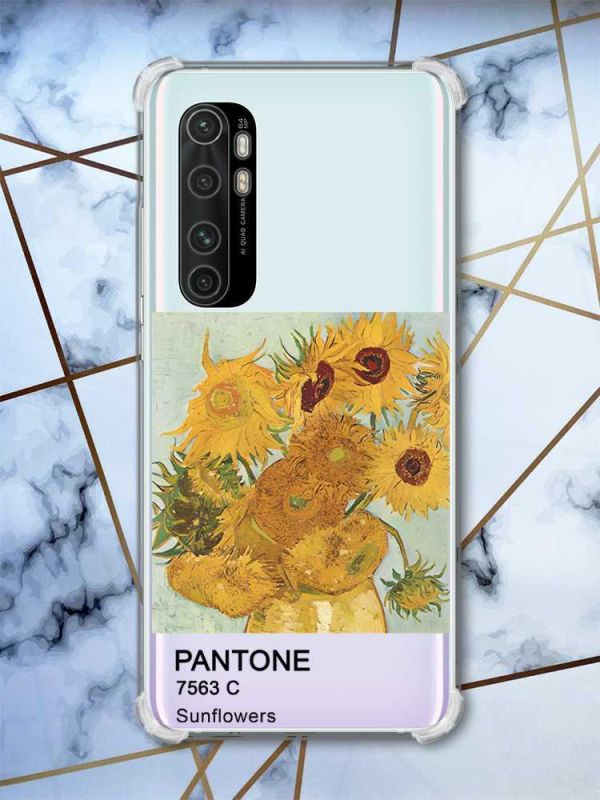 Чохол з потовщеними кутами на Xiaomi Mi Note 10 Lite Соняхи (принт 81)
