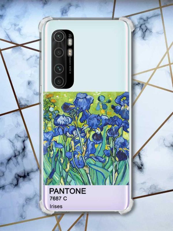 Чохол з потовщеними кутами на Xiaomi Mi Note 10 Lite Іриси (принт 75)