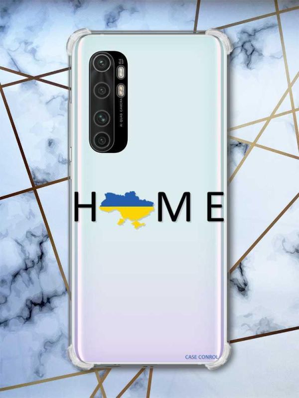 Чохол з потовщеними кутами на Xiaomi Mi Note 10 Lite патріотичний дизайн Дім Україна принт 72