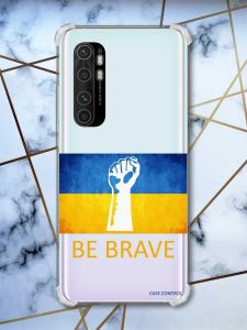 Чохол з потовщеними кутами на Xiaomi Mi Note 10 Lite патріотичний дизайн Мужність Україна принт 42