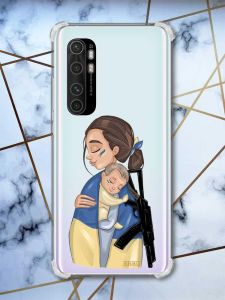 Чохол з потовщеними кутами на Xiaomi Mi Note 10 Lite патріотичний дизайн Дівчина з автоматом принт 20