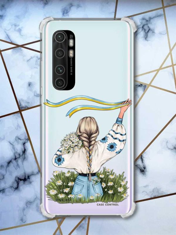 Чохол з потовщеними кутами на Xiaomi Mi Note 10 Lite Дівчина зі стрічкою (принт 17)