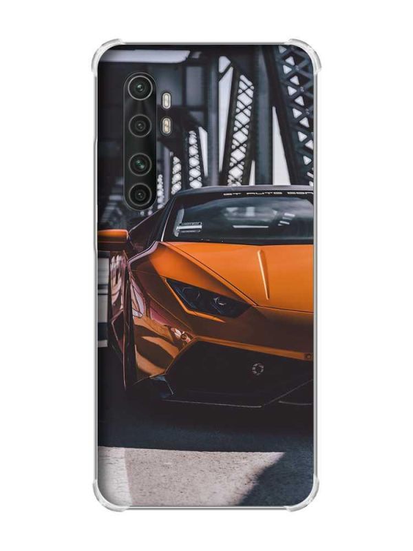 Чохол з потовщеними кутами на Xiaomi Mi Note 10 Lite Авто помаранчеве (принт 237)