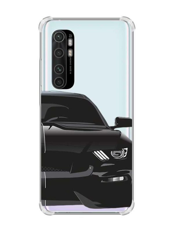 Чохол з потовщеними кутами на Xiaomi Mi Note 10 Lite Авто чорне (принт 232)