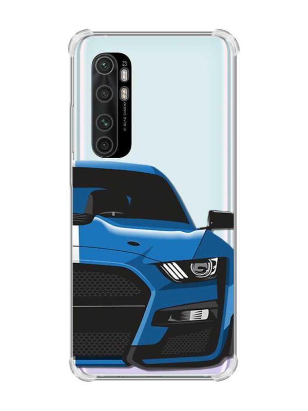 Чохол з потовщеними кутами на Xiaomi Mi Note 10 Lite Авто синє (принт 229)