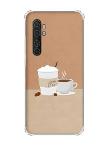 Чохол з потовщеними кутами на Xiaomi Mi Note 10 Lite дизайн Кава принт 108