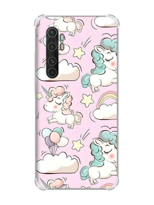 Чохол з потовщеними кутами на Xiaomi Mi Note 10 Lite дизайн Єдинороги принт 106