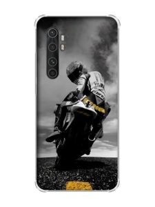 Чохол з потовщеними кутами на Xiaomi Mi Note 10 Lite рельєфний дизайн Мото принт 69