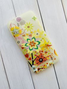 Силіконовий матовий чохол, прикрашений камінням, для Huawei Y3-II Y3-2 Жовті квіти