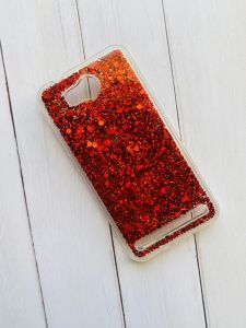 Силіконовий чохол з блискітками Huawei Y3-II Y3-2 Червоний