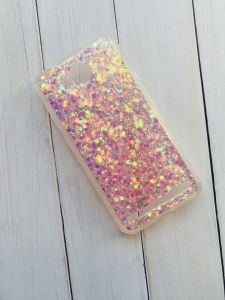 Силіконовий чохол з блискітками Huawei Y3-II Y3-2 Рожевий