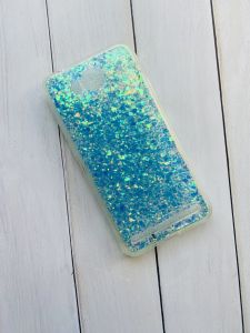 Силіконовий чохол з блискітками Huawei Y3-II Y3-2 Голубий