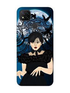 Матовий чохол з червоними боками на Xiaomi Redmi 9C / 10A :: Танець. Венздей (принт 212)