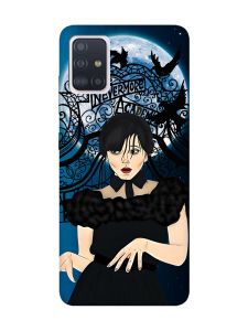 Матовий чохол з рожевими боками на Samsung Galaxy A51 :: Танець. Венздей (принт 212)