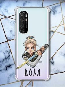 Чохол з потовщеними кутами на Xiaomi Mi Note 10 Lite Українська захисниця (принт 170)