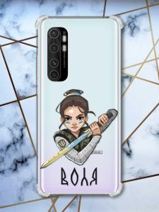 Чохол з потовщеними кутами на Xiaomi Mi Note 10 Lite Українська захисниця (принт 169)