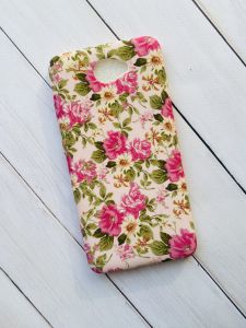 Силіконовий чохол з малюнком для Huawei Y7-II 2017 Рожеві квіти на рожевому.