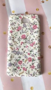 Силіконовий чохол з малюнком для Huawei Y7-II 2017 Букетики на білому