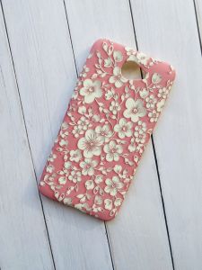 Силіконовий чохол з малюнком для Huawei Y7-II 2017 Дрібні квіти на рожевому