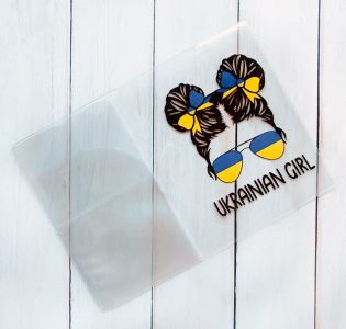 Обкладинка на паспорт книжечку :: Українська дівчина (патріотичний принт 113)