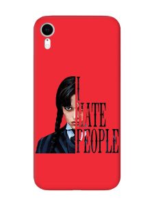 Матовий червоний чохол на Apple iPhone XR Добра дівчинка (принт 215)