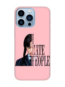 Матовий рожевий чохол на Apple iPhone 13 Pro Max Добра дівчинка (принт 215)