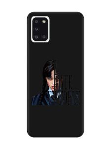 Матовий чорний чохол на Samsung Galaxy A31 Добра дівчинка (принт 215)