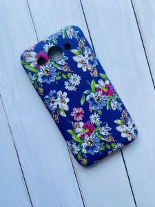 Силіконовий матовий чохол з малюнком для Huawei Y3 2017 Квіти на фіолетовому