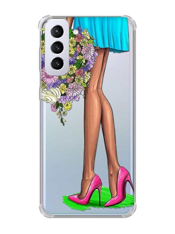 Чохол з потовщеними кутами на Samsung Galaxy S21 Plus :: Квітковий настрій (принт 226)
