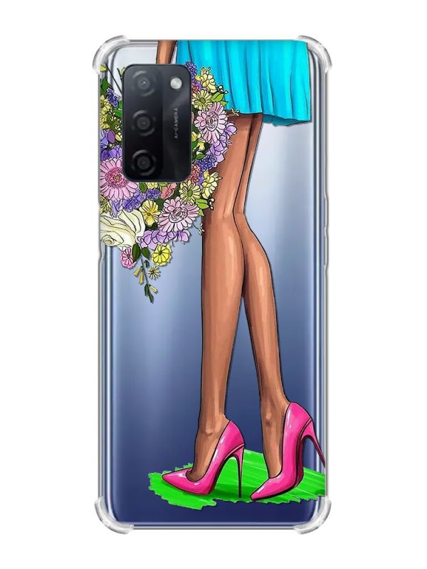 Чохол з потовщеними кутами на Oppo A55 :: Квітковий настрій (принт 226)