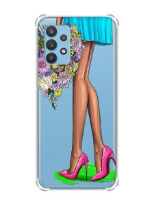 Чохол з потовщеними кутами на Samsung Galaxy A32 :: Квітковий настрій (принт 226)